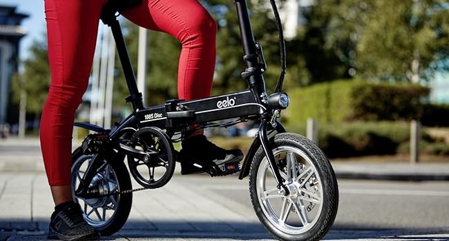 eelo Folding Electric Bike foldable ebike fold e-bike bicycle bike motor commuter portable light