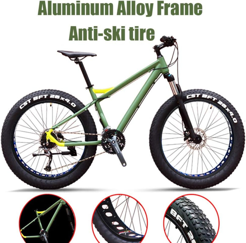 NENGGE 26 Inch Fat Tire Hardtail Mountain Bike For Adults Men Women ...